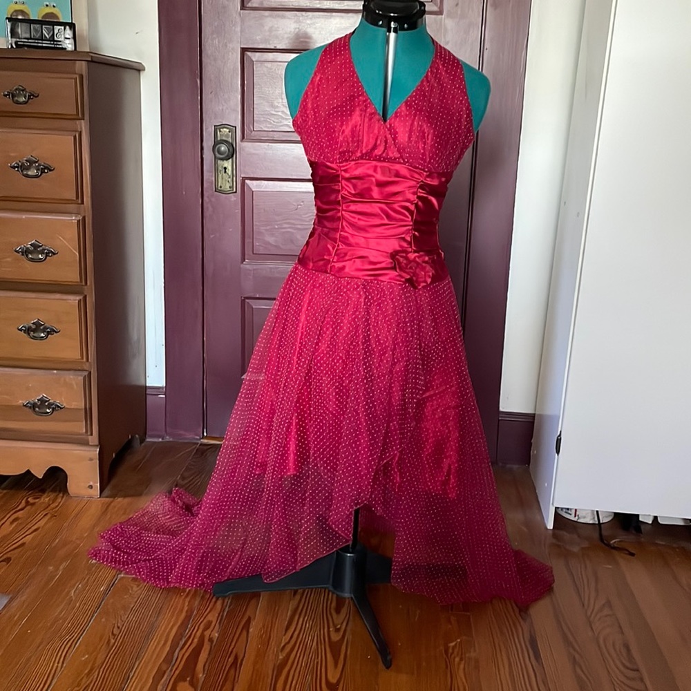 Masquerade hi lo dress